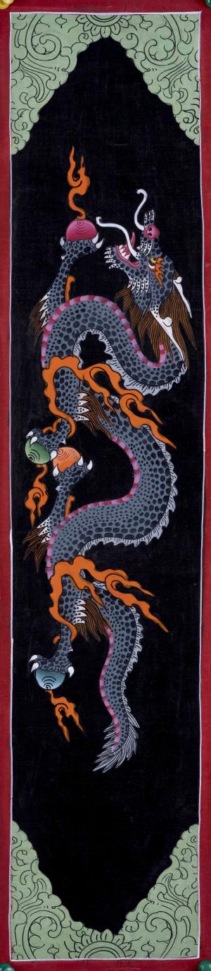 Small Dragon Painting | Tibetan Thangka | Wall Hanging | Gifts Idea
